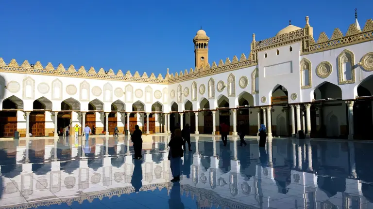Courtyard of Al-Azhar Mosque in Cairo