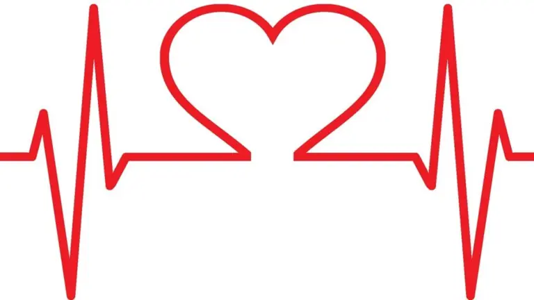 Illustration of a heart with heartbeat line symbolizing Allah’s help