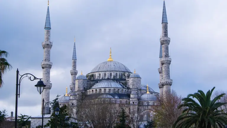 Blue Mosque in Istanbul with minarets