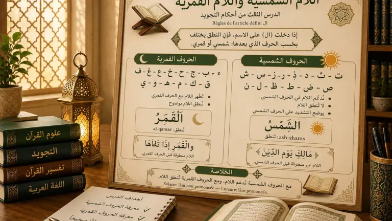 Tajwid lesson about solar and lunar letters