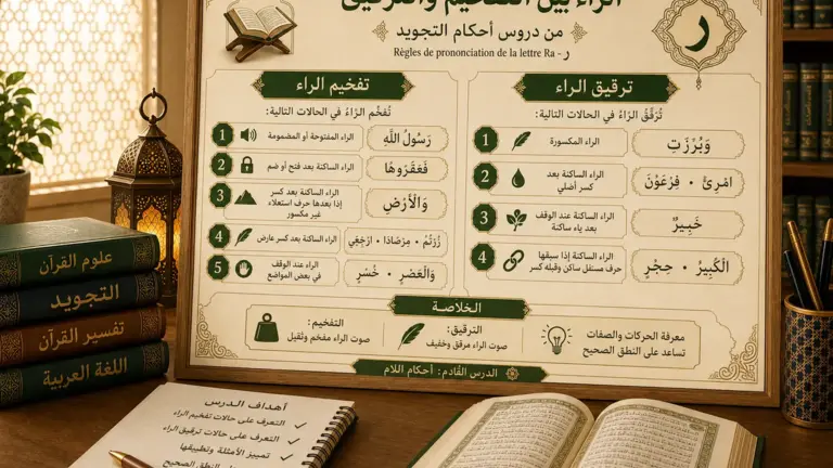 Tajwid lesson about ra between tafkhim and tarqiq