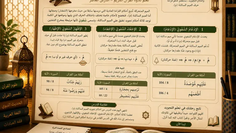 Tajwid lesson about meem sakinah