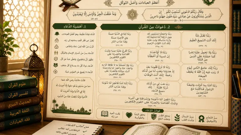 Unterricht über Bittgebete aus dem Koran
