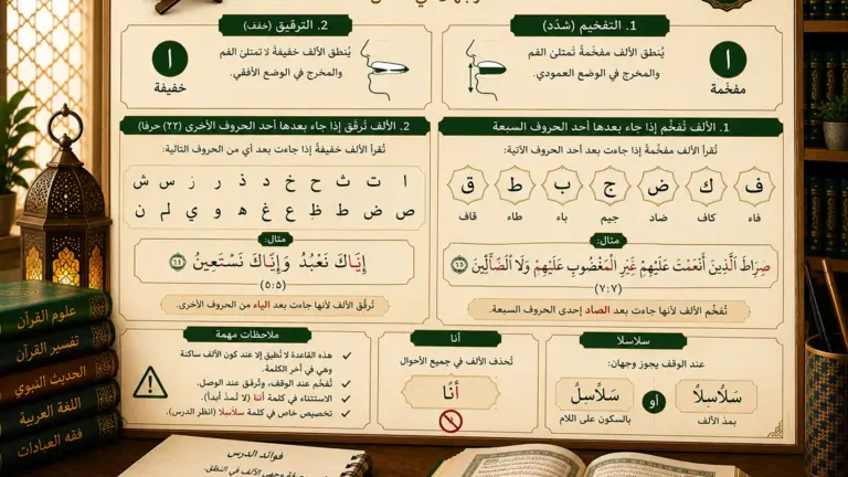 Tajweed lesson about the letter alif
