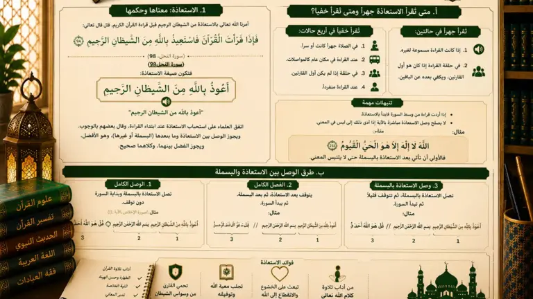 Tajweed lesson about Istiadhah and Basmala