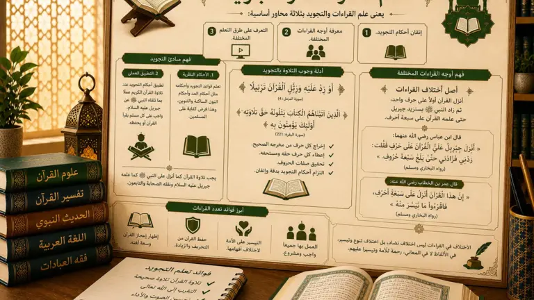 Lesson about Quran readings and tajweed science