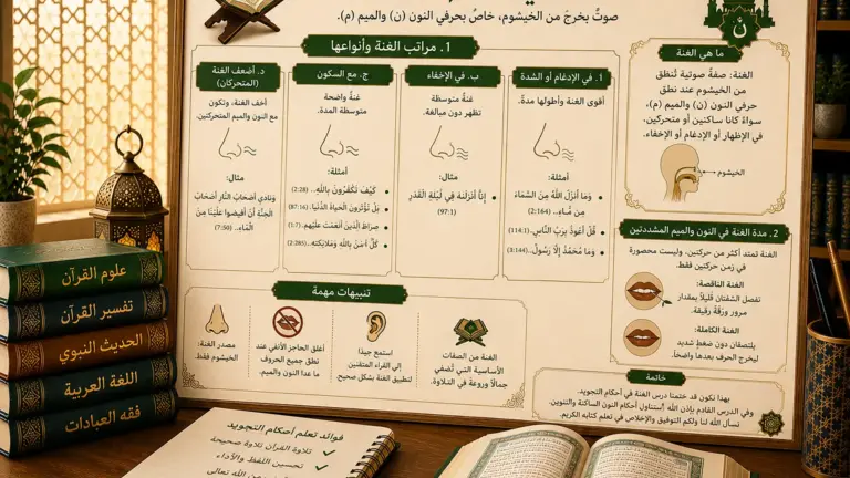 Tajweed lesson about ghunnah