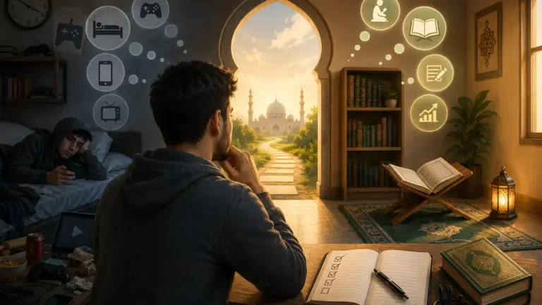 Muslim seeking motivation against laziness through dua