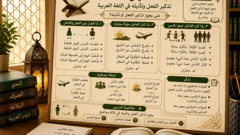 Arabic grammar lesson about masculine and feminine verbs
