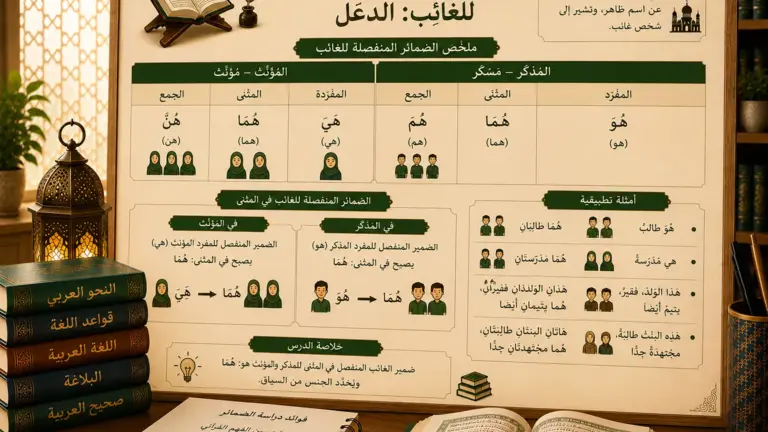 Arabic grammar lesson about the dual pronoun huma