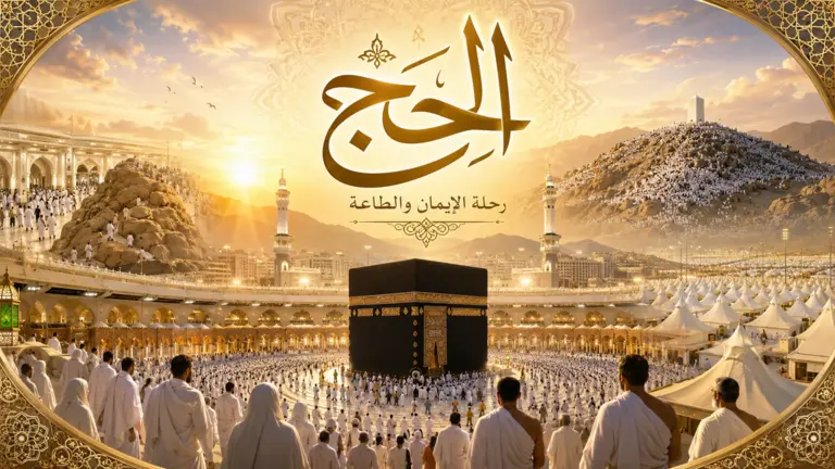 Kaaba and pilgrims during Hajj