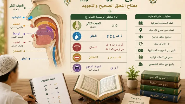 Arabic articulation points diagram
