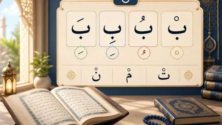 Illustration of sukoon in Arabic reading