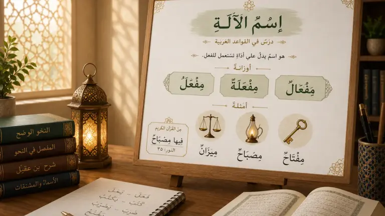 Arabian taulukko, jossa esitellään välineennimi