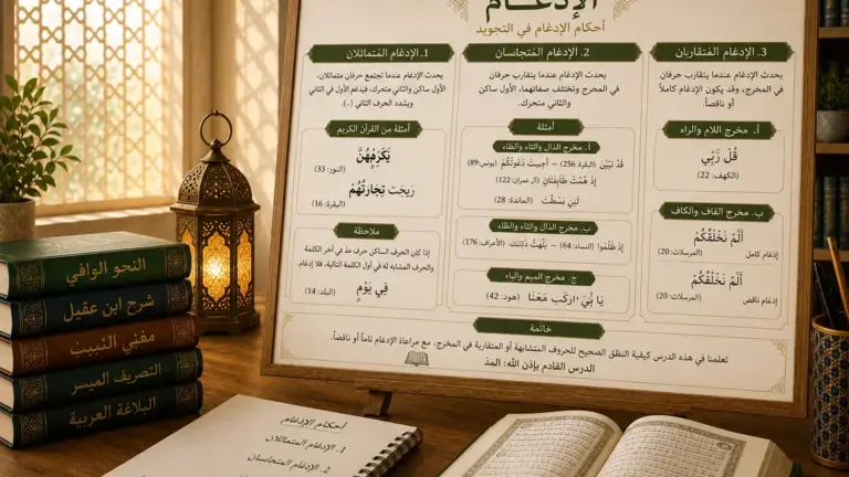 Tajweed board about letter assimilation
