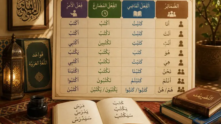 Arabic verb conjugation chart