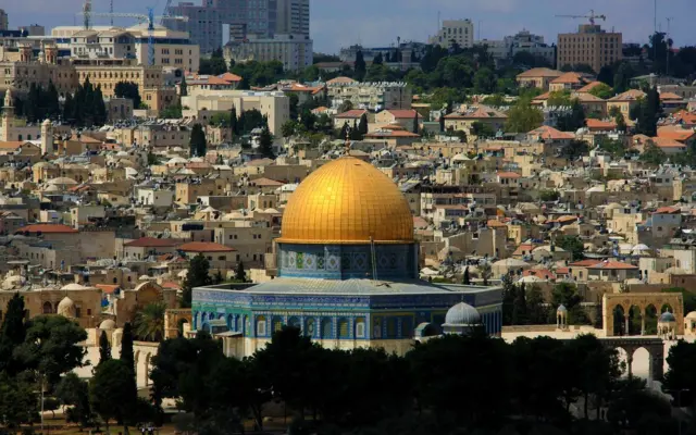 Felsendom in Jerusalem aus der Ferne
