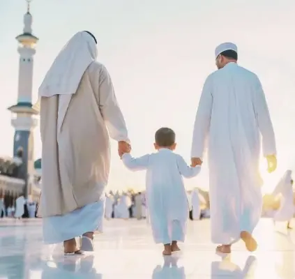 Muslimische Pilger vollziehen die ʿUmra in Mekka