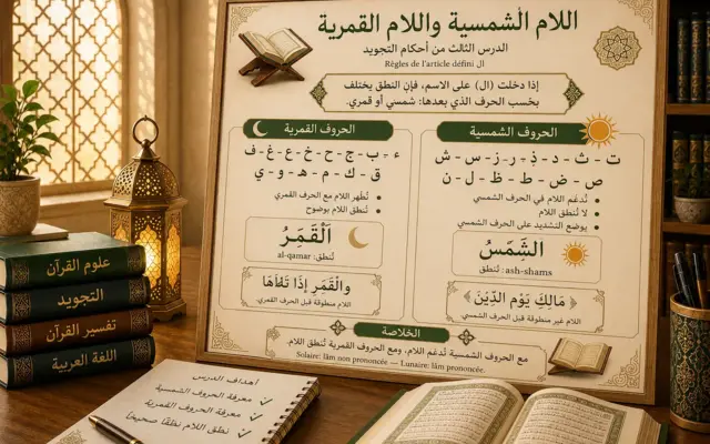 Tajwid lesson about solar and lunar letters