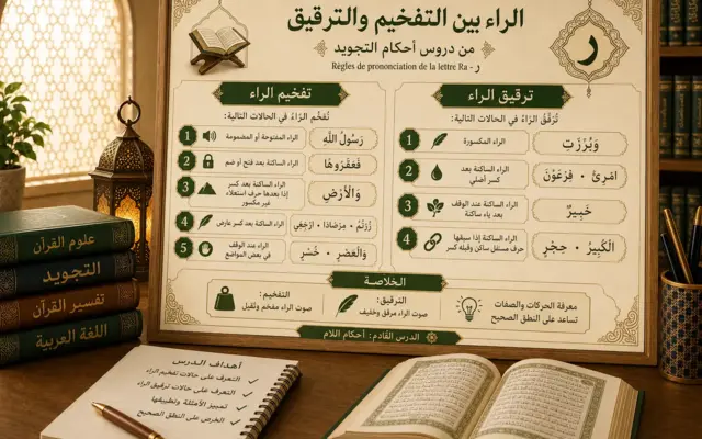 Tajwid lesson about ra between tafkhim and tarqiq