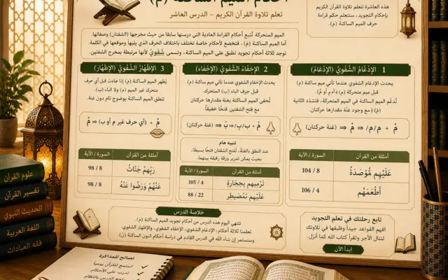Tajwid lesson about meem sakinah