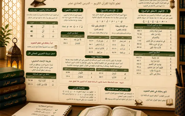 Tajwid lesson about noon sakinah and tanween