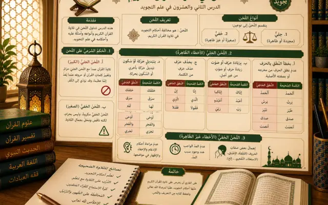 Tajwid lesson about Quran recitation errors