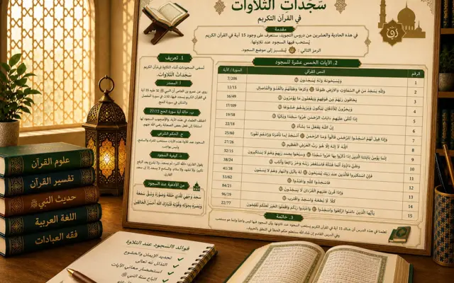 Tajweed lesson about prostration verses