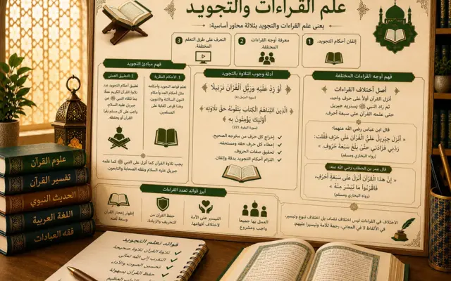 Lesson about Quran readings and tajweed science