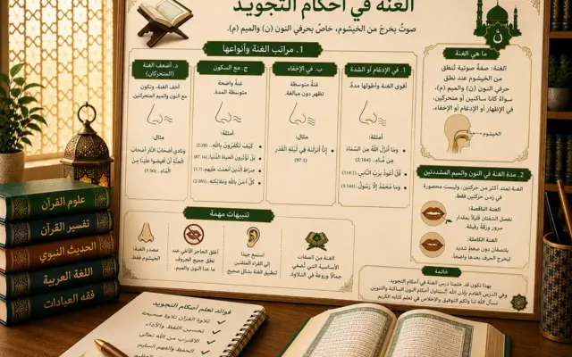 Tajweed lesson about ghunnah