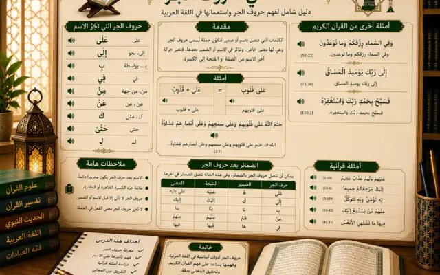 Chart on Arabic prepositions
