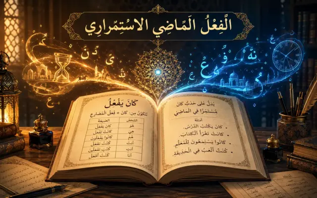 Arabisk grammatikbok om pågående dåtid