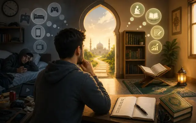 Muslim seeking motivation against laziness through dua