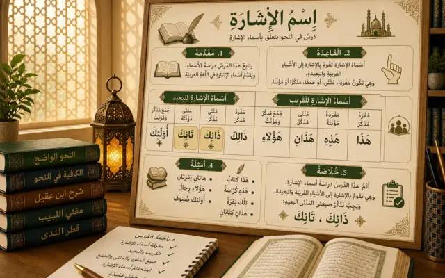 Arabic grammar lesson about demonstrative pronouns