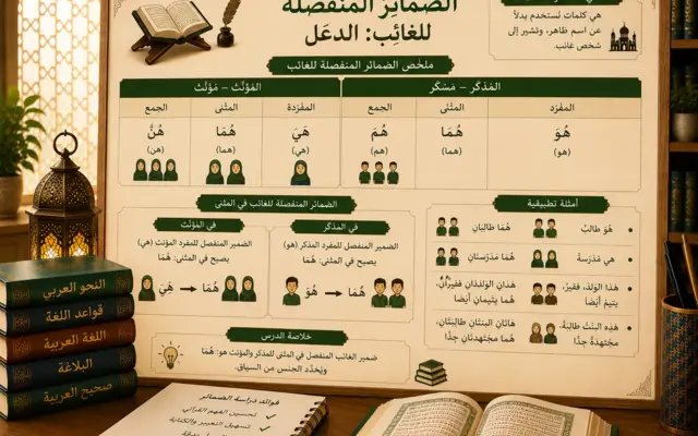 Arabic grammar lesson about the dual pronoun huma
