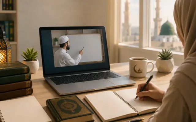 Online-Islamunterricht mit einer Lehrkraft
