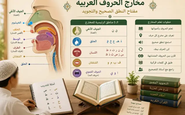 Arabic articulation points diagram