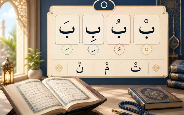 Illustration of sukoon in Arabic reading