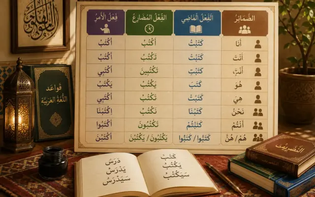 Arabic verb conjugation chart