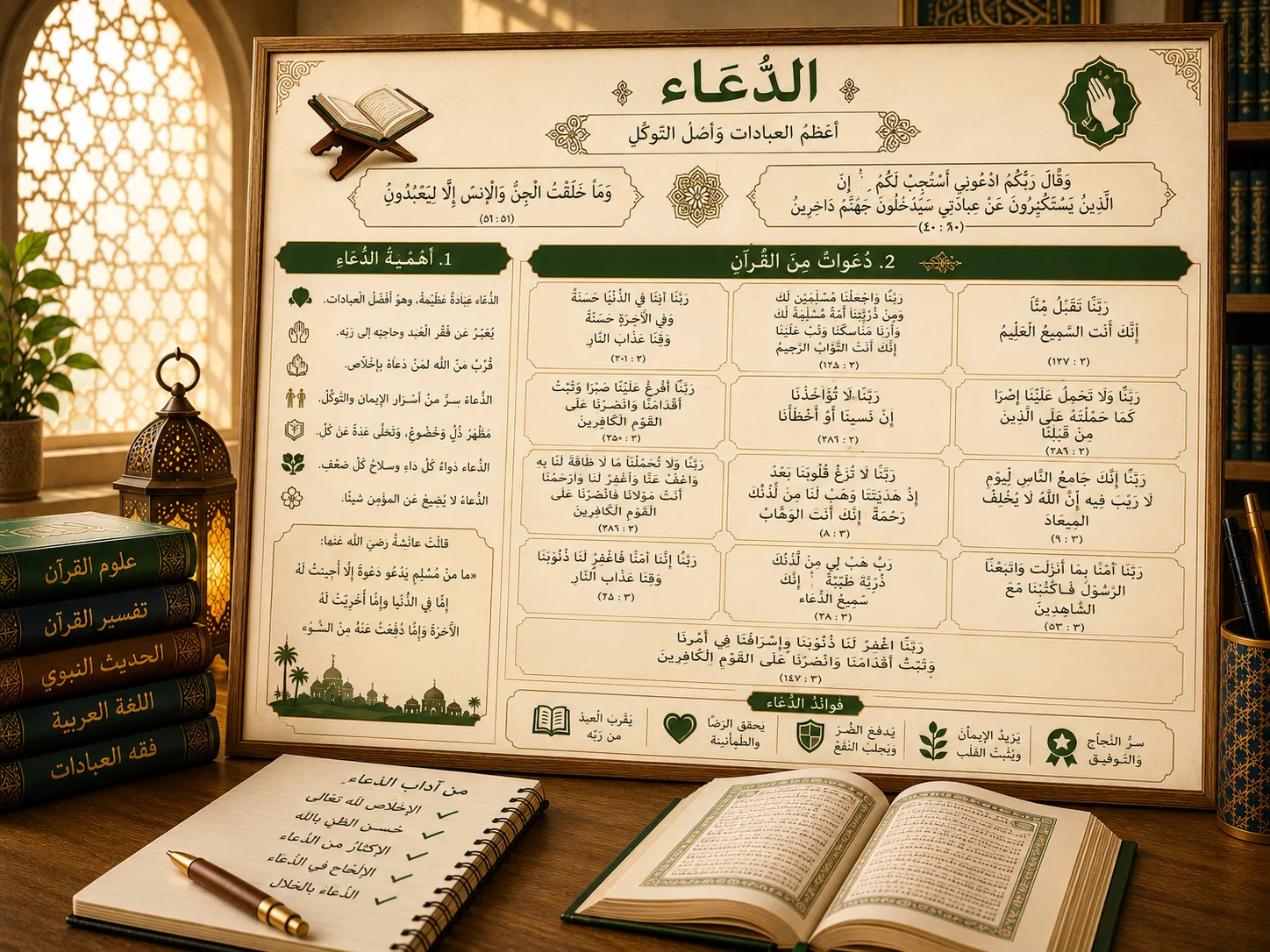 Lesson about supplications in the Quran