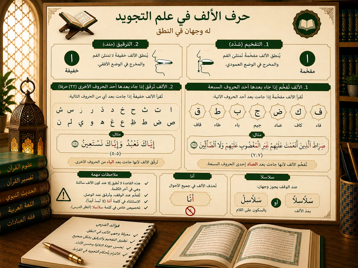 Cours de tajwid sur la lettre alif