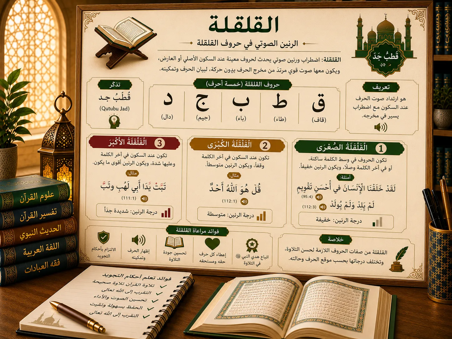 Cours de tajwid sur la qalqala